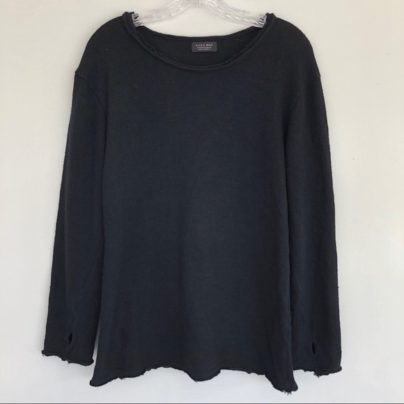 black jumper mens zara